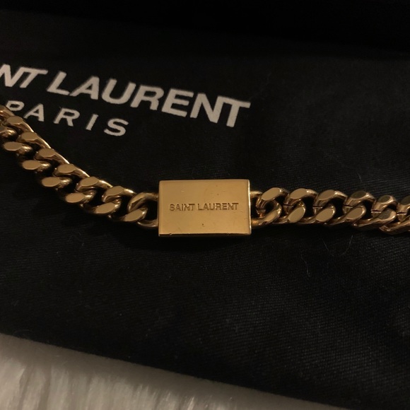 Authentic YSL black & gold chain clutch/purse - Picture 7 of 8